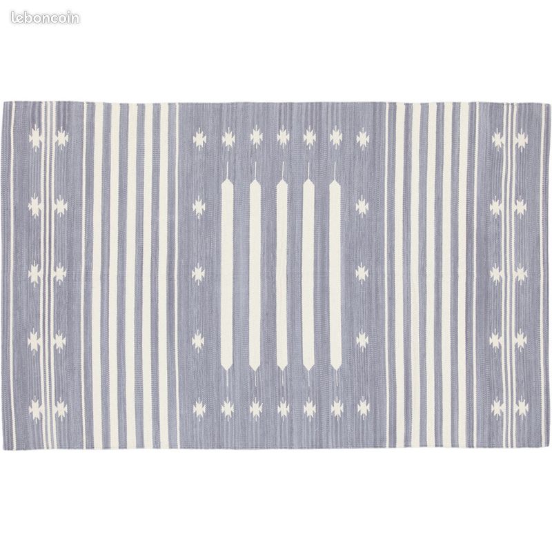 Tapis plat lavable en machine moderne Edimbourg Gris 60x120 (image 1)