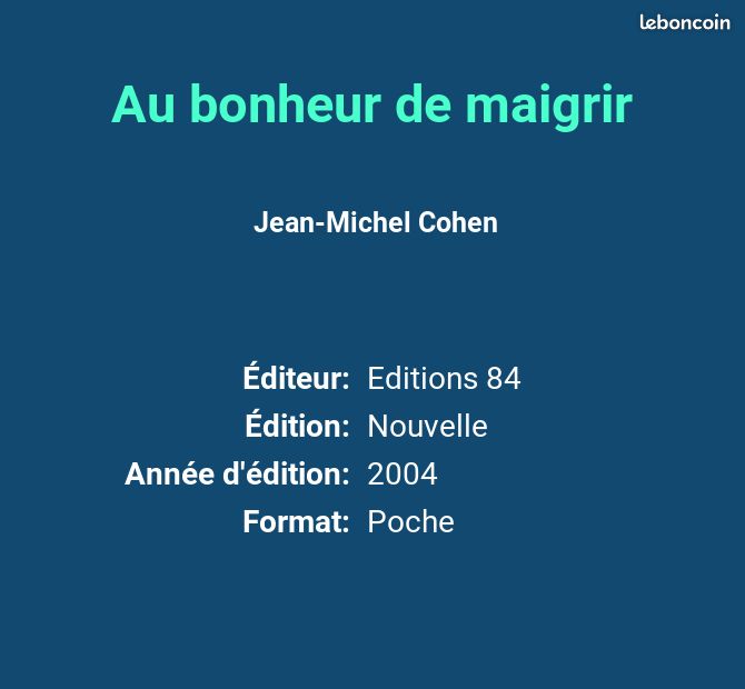 Au bonheur de maigrir - Jean-Michel Cohen (image 2)