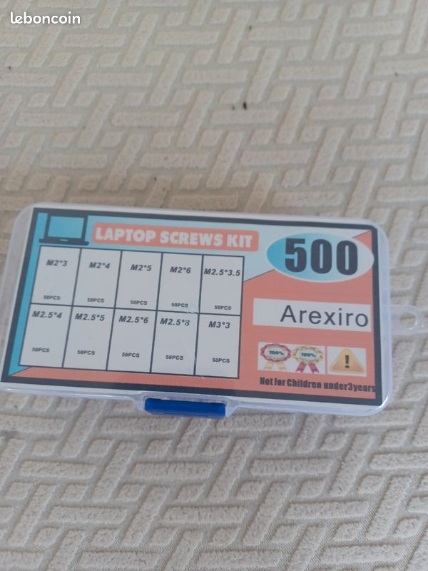 500 pcs Vis Remplacement pour Ordinateur, 10 Tailles Vis Ordinateur