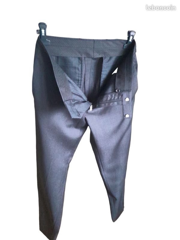 Pantalon tailleur femme cigarette noir en 100% laine vierge – Taille 40 – Excellent état (image 10)