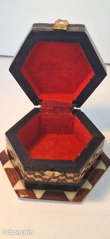 Boîte à bijoux marqueterie vintage (image 2)