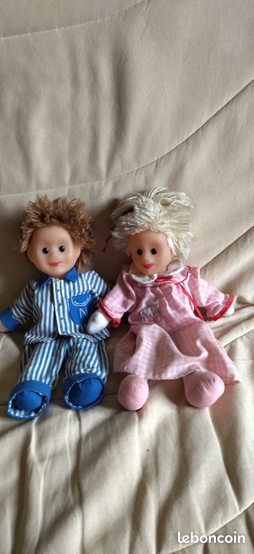 Poupées Nicolas Et Pimprenelle - Bonne Nuit Les Petits - Vintage 1968 - France