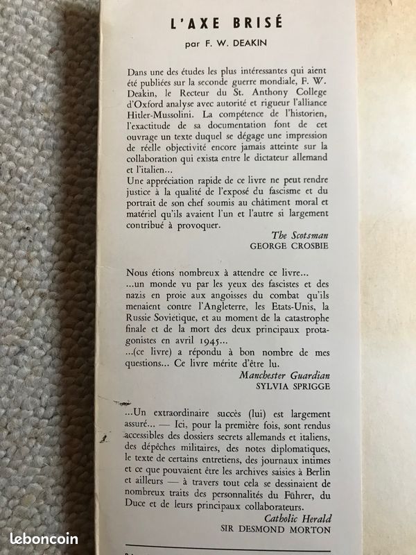 L'axe brisé, F.X DEAKIN chez STOCK (image 5)