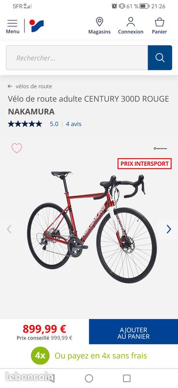 Specialized Le Prix Du VÃ©lo Nakamura Century Intersport Occasion