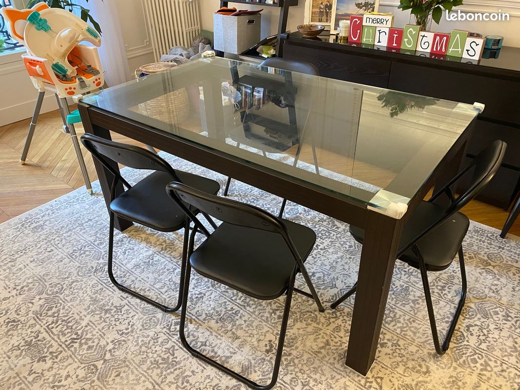 Table de salle à manger en verre - 100 (image 1)