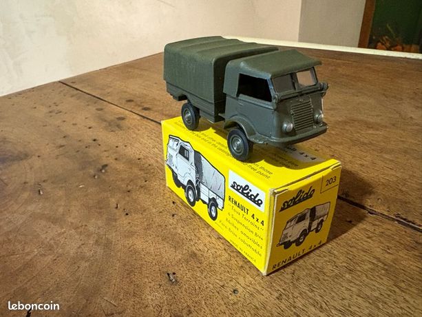 Camion Renault 4x4 Militaire Solido 203 - Miniature En Boîte D'Origine (Occasion)