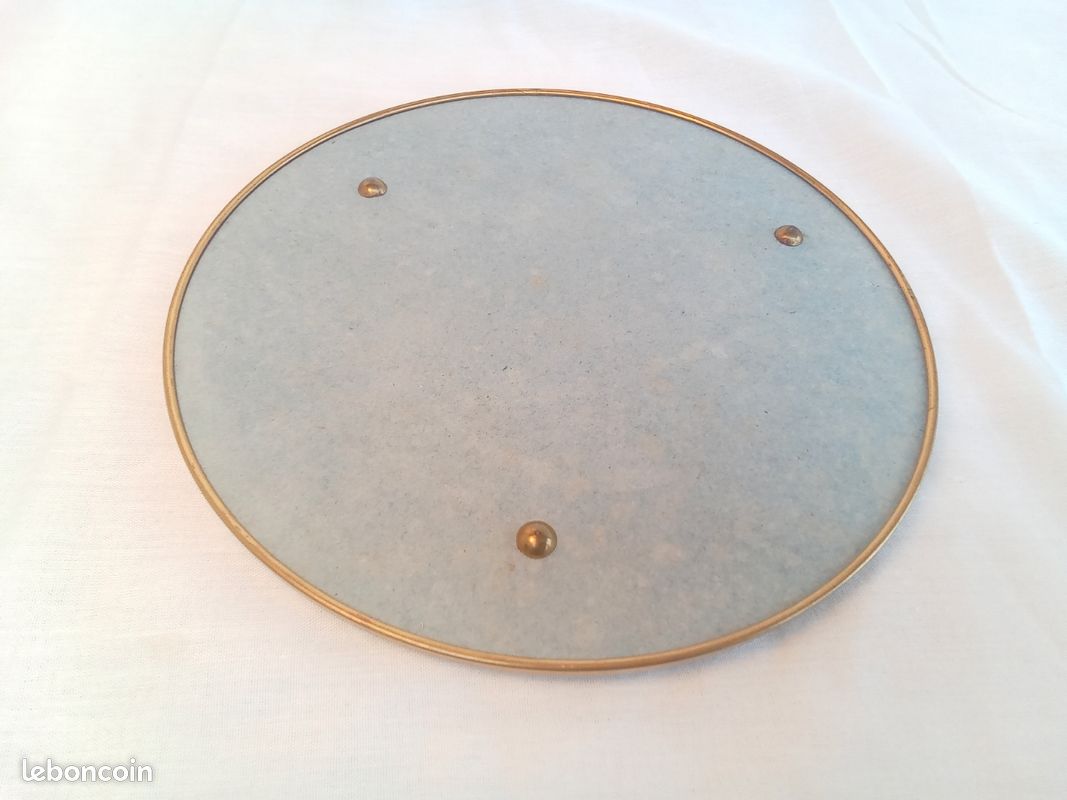 Plateau Miroir Laiton Année 50 (image 4)