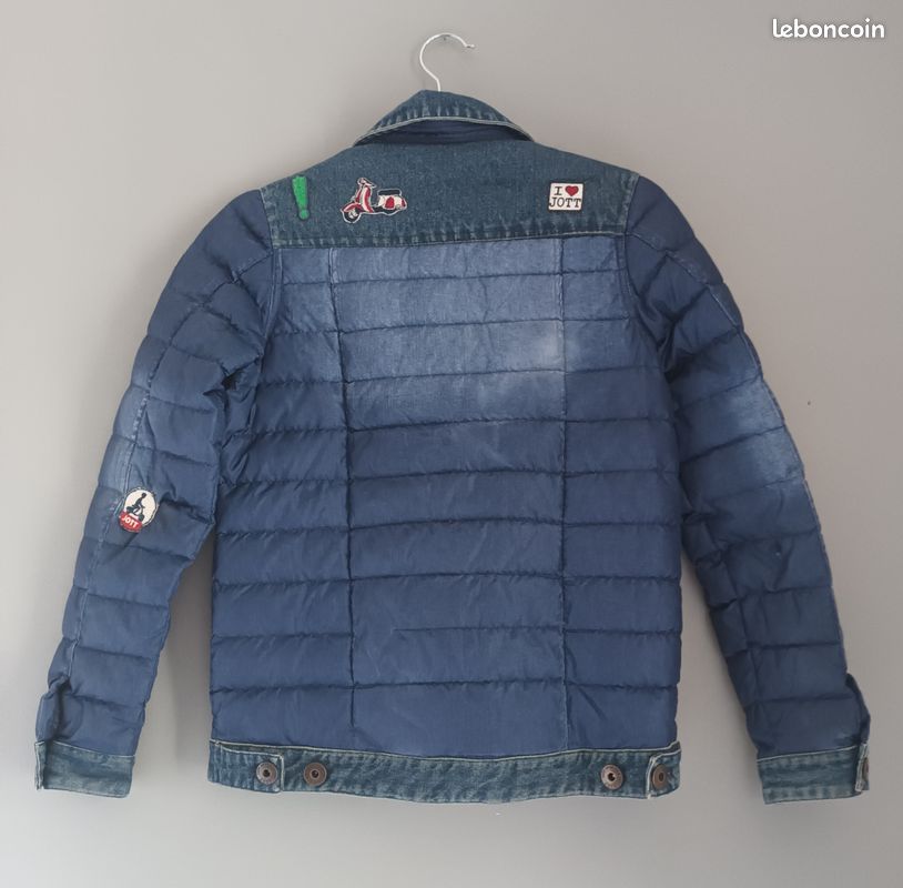 Doudoune Jott Unisexe Bleu Marine & Jean - Taille 12/14 Ans, Duvet/plume, Occasion Parfait état | Veste Enfant