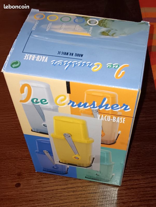 Broyeur à Glace Manuel Neuf - Marque Suuex - Acier Inox - Blanc - Dans Sa Boîte