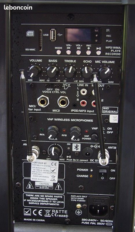 Sono portable ibiza port15vhf-bt (image 2)