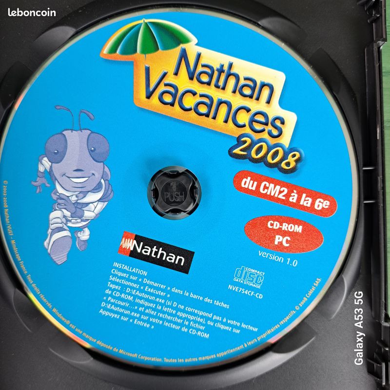 CD Rom PC Nathan Vacances du CM2 à la 6e (image 4)