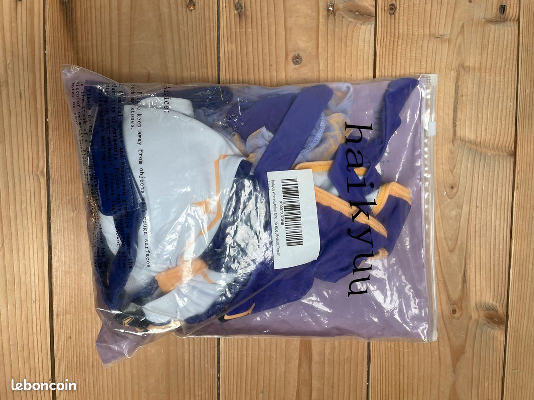 Maillot de bain Haikyuu style anime japonais violet taille M - Vêtements