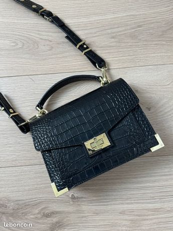 Sac à Main Femme Crocodile Années 70 - Cuir Caramel - Style Bandoulière - Neuf Sans étiquette - Etat Impeccable
