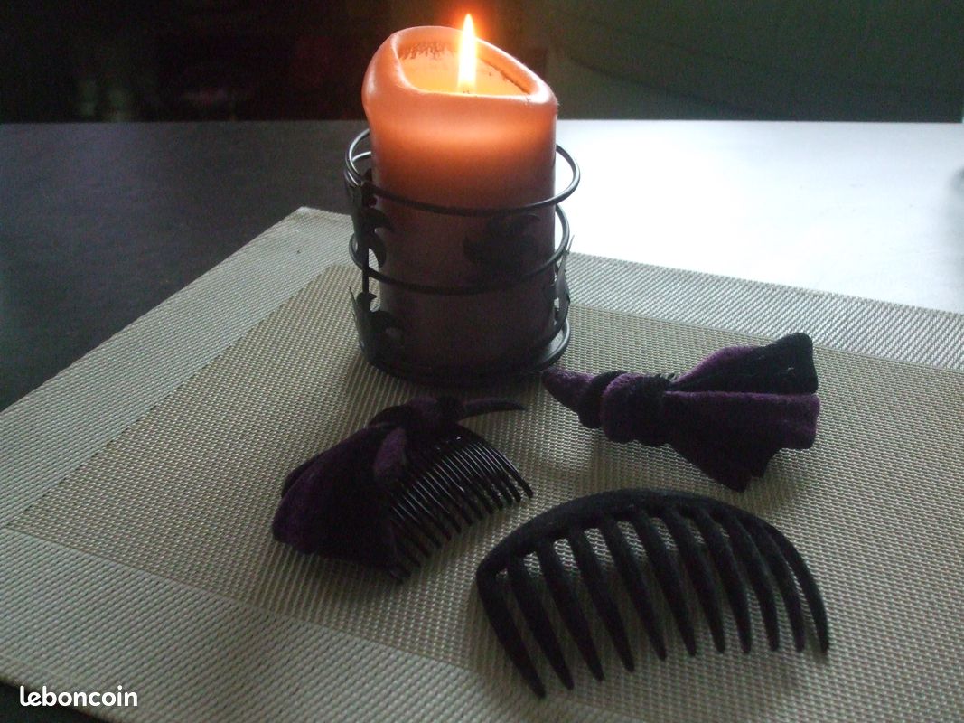 Halloween: VIOLET,ORANGE,NOIR: accessoires cheveux (4 pièces) (image 1)