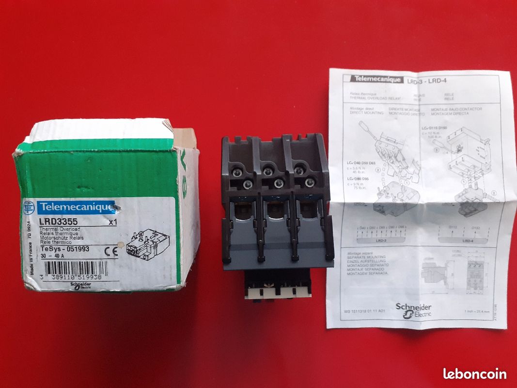 Schneider Relais de surcharge thermique ( LRD3 LRD4 LRD3355/ LR2D33 LRD33 ) (image 3)