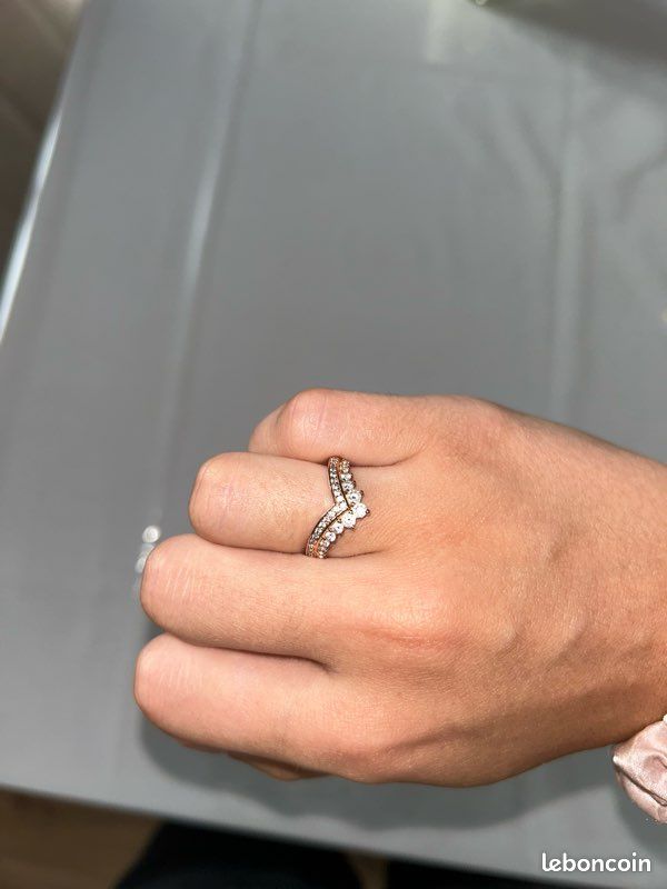 Pandora – Bague Vœu Princesse Or Rose 14K – Taille 50 – Comme