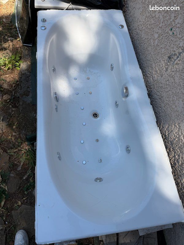Baignoire balnéo Allibert 180 × 80 cm – Fonctionnelle (image 2)