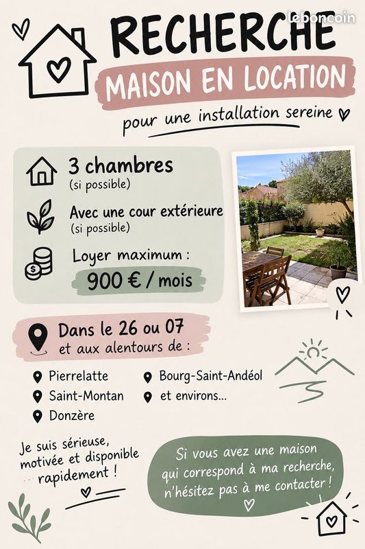 Maison 4 pièces 100 m² · à Pierrelatte · 100 m² · 850 €/mois