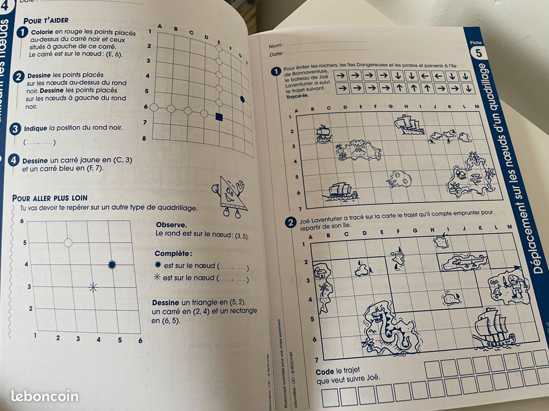 Géométrie CE1 Fiches à photocopier (image 13)