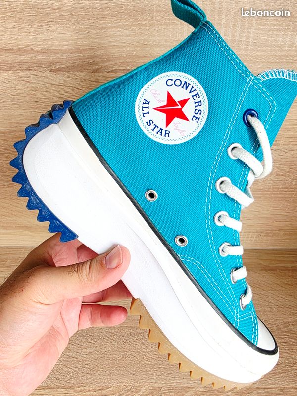 Converse run star hike plateforme bleu turquoise Chaussures
