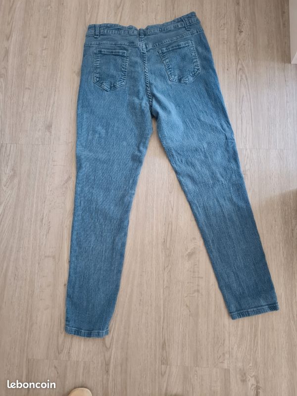 Pantalon velours bleu t42 (image 7)