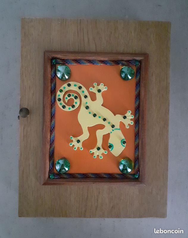 Boîte à clefs exotique : gecko (création artisanale) (image 1)