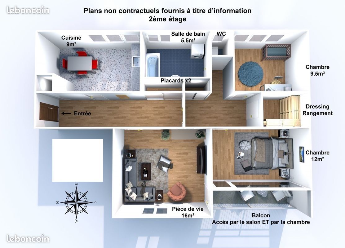 Appartement a louer annemasse - 3 pièce(s) - 68 m2 - Surfyn