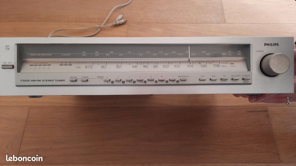 Tuner Philips AM/FM Stéréo 170 - 1979, Belgique, Vintage, Fonctionne