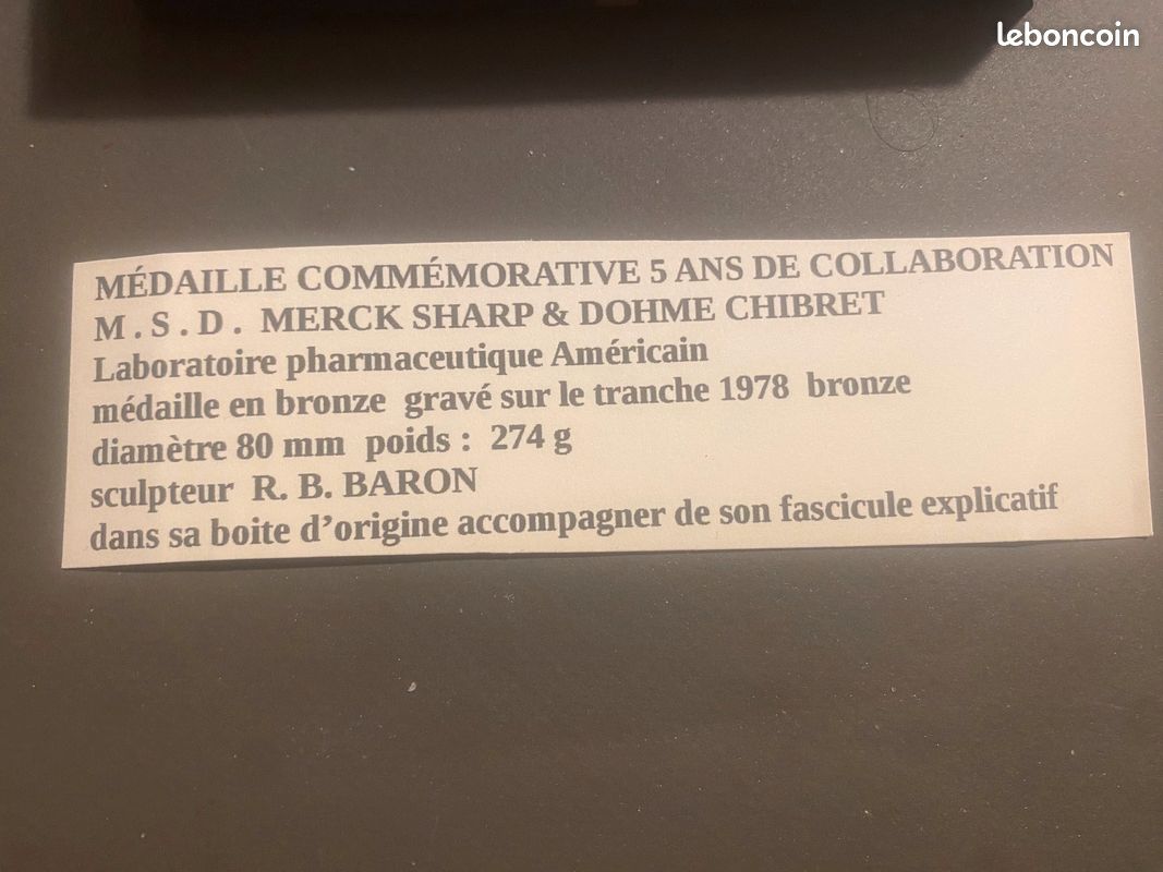 ANCIENNE MÉDAILLE BRONZE Château Rambouillet Cerf signée Baron CHASSE EUR 25,00 - FR