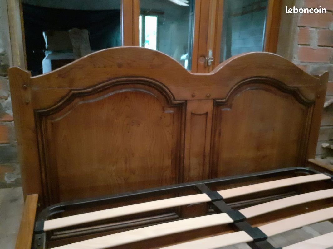 Vend lit double en bois (image 3)