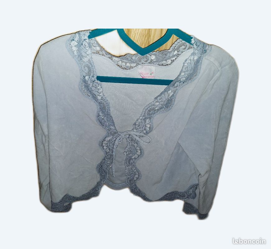 Gilet velours femme bleu ciel taille Vêtements