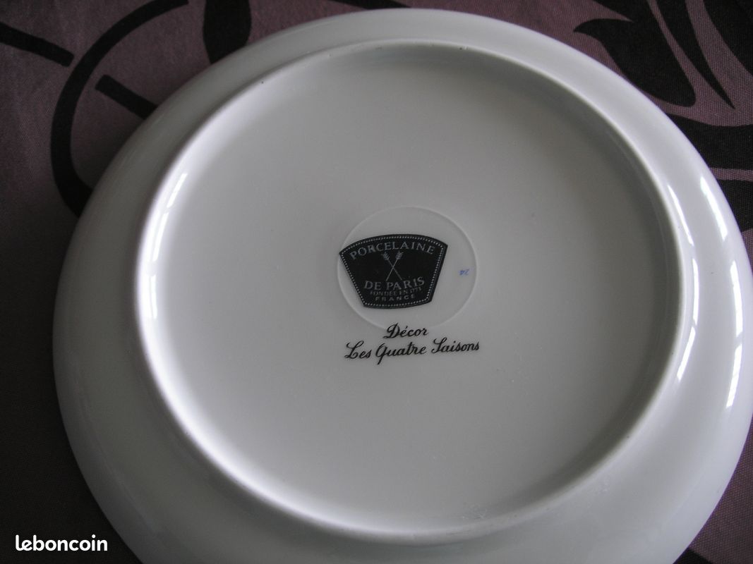 3 assiettes Porcelaine de Paris Les Quatre Saisons (image 3)