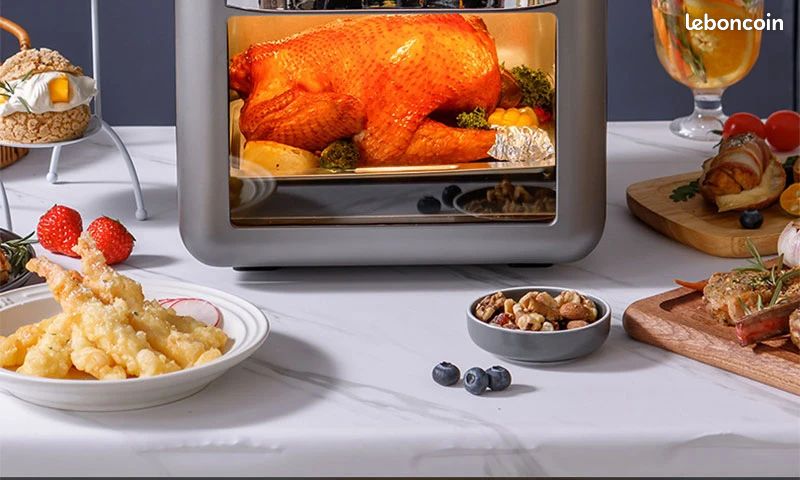 Friteuse À Air 10L Sans Huile 1800W Friteuses Air Grande Capacité