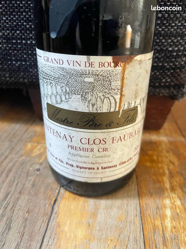Bourgogne Santenay 1er cru 1985 clos Faubard (image 2)