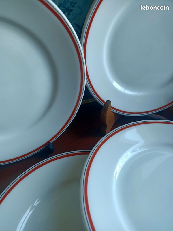 5 assiettes à dessert en porcelaine d'Auteuil – Jacques Lobjoy – Vintage (image 7)
