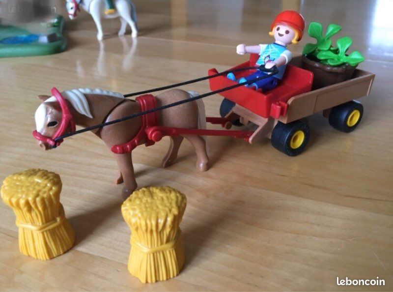 Playmobil 5457 - set chevaux charrette et cavaliers (image 3)