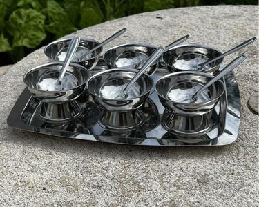 Coupes à glace vintages en inox