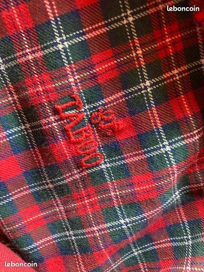 Chemise en flanelle à carreaux Eddie Bauer - Grande pour homme, Tartan rouge noir gris