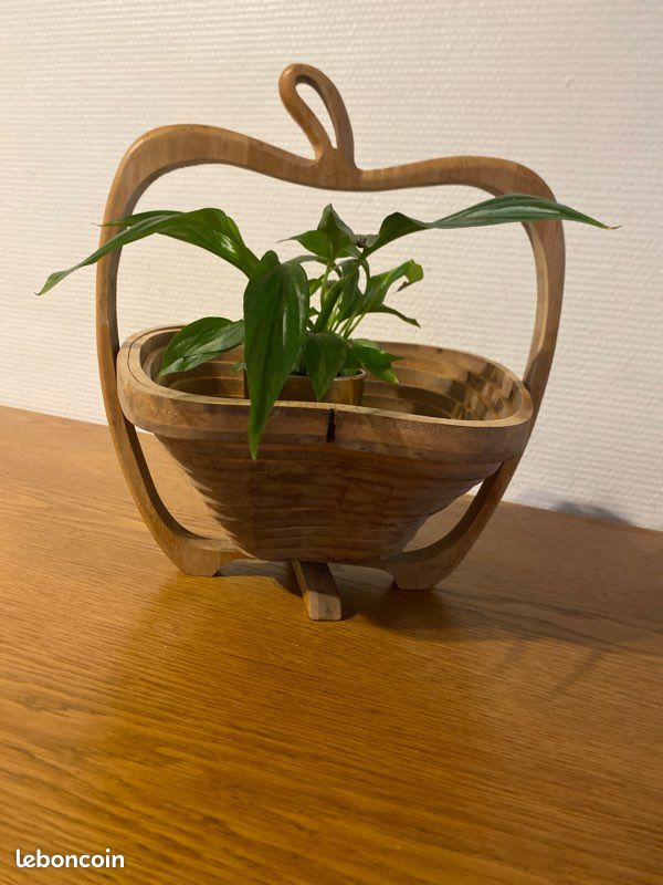 Corbeille bois amovible vintage (image 1)