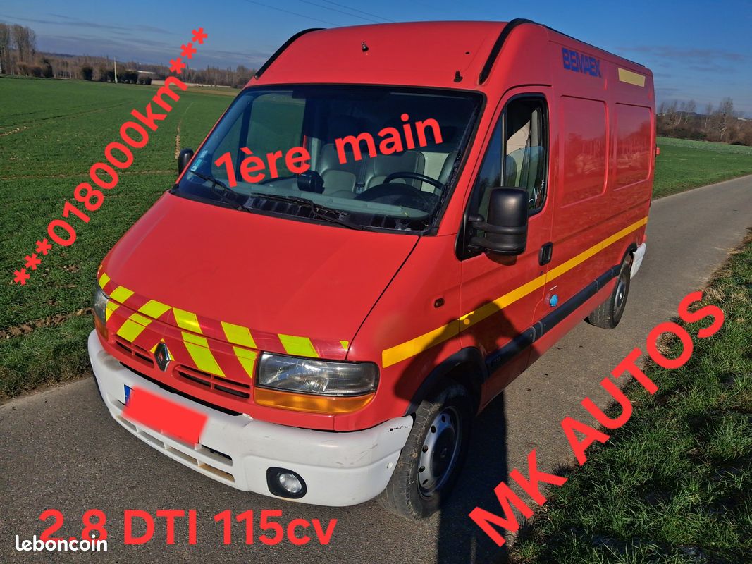 Master 2.8 dti 115 cv * 18 000km 1er main pompiers attelage l2h2 mk autos (image 1)