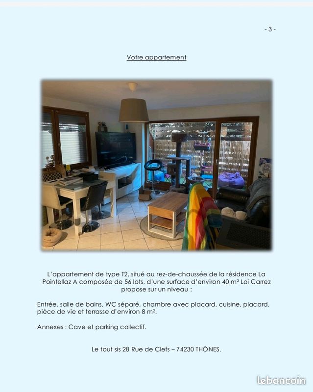 Appartement 4 pièces 40 m² · à Thônes · 40 m² · 185 000 €