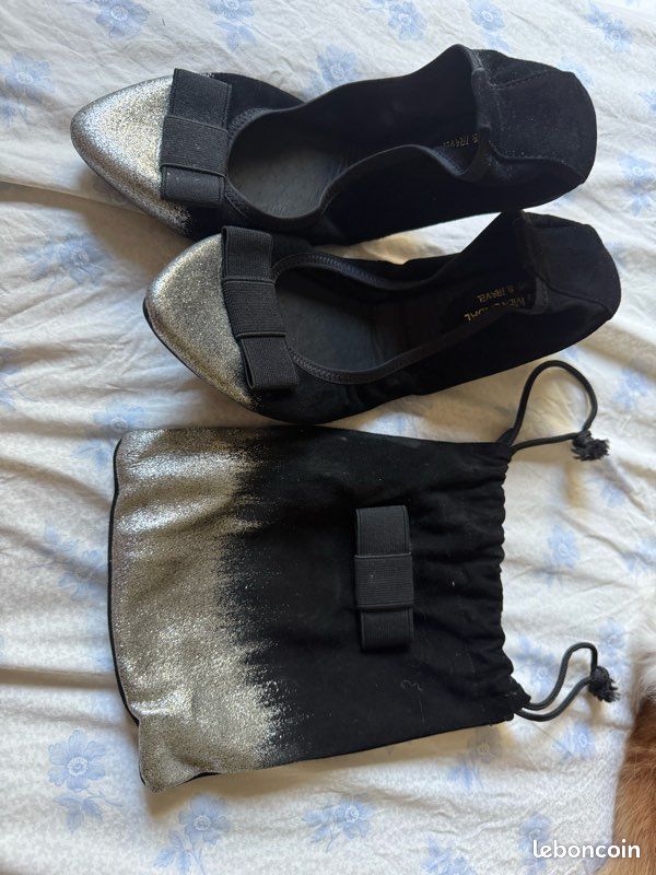 Ballerines luxes Home travel noires argent Atelier Mercadal (image 7)
