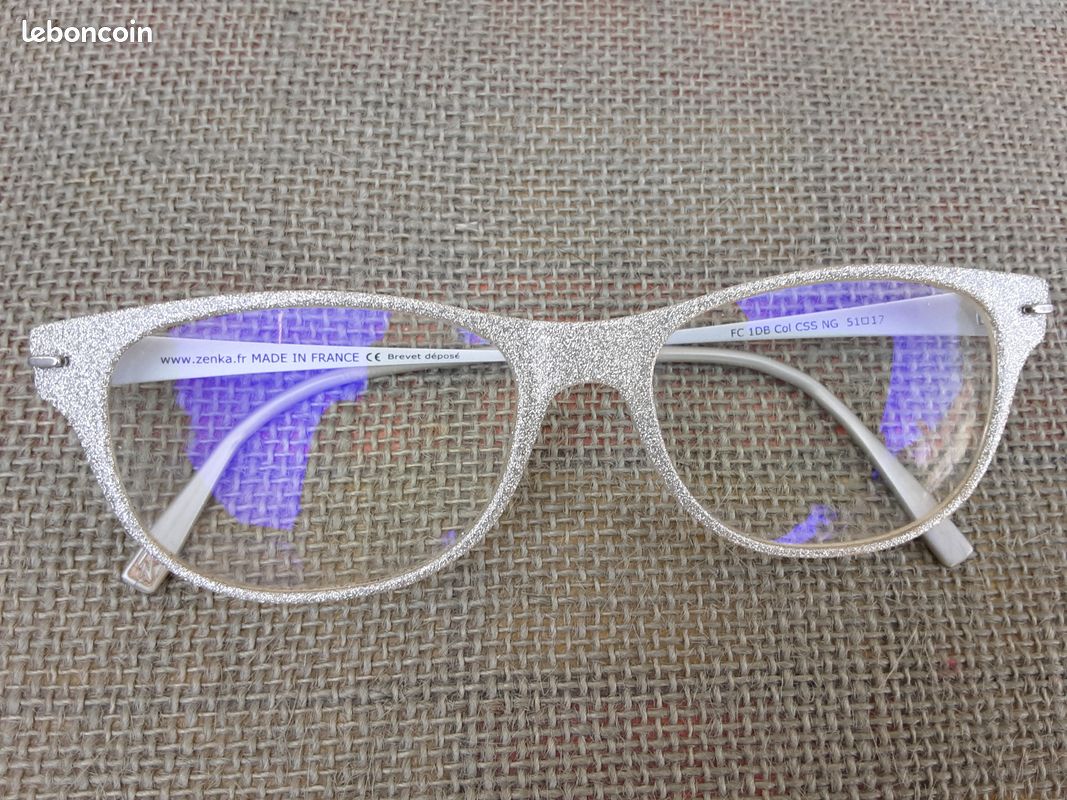 Monture de lunettes zenka pailletées face Cie Accessoires