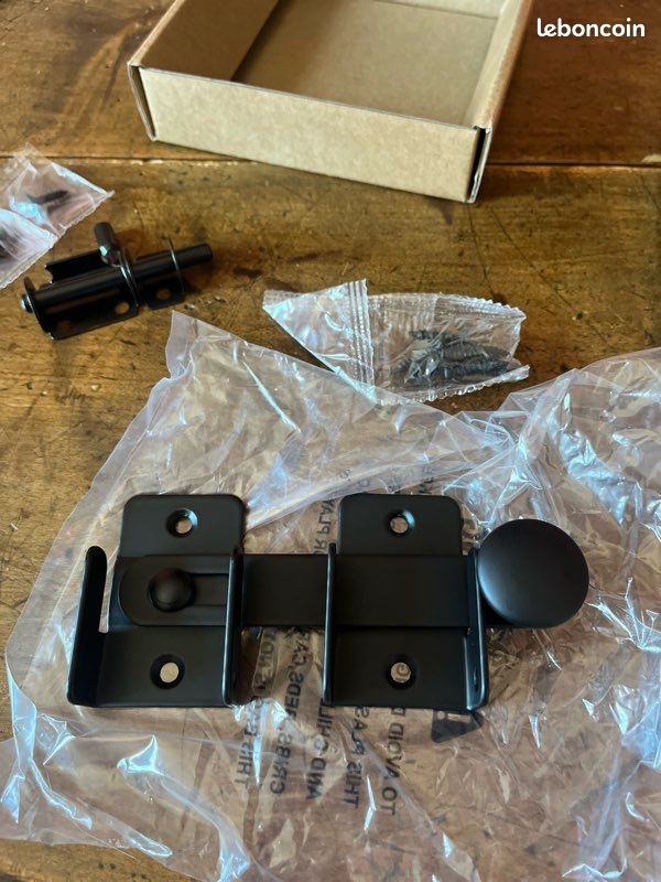 Loquet verrou enclos portail fermeture neuf avec emballage noir parfait état (image 4)