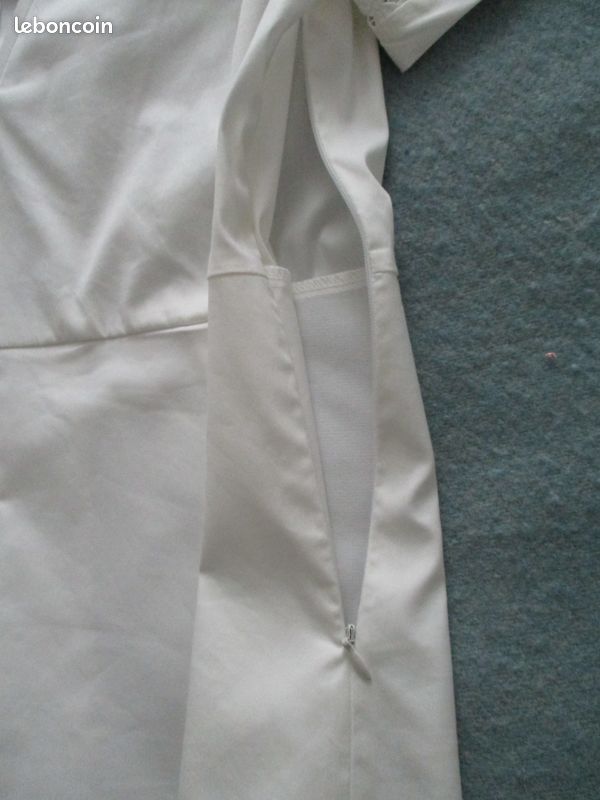 Chemise Zara Coton Bleu Brodé Blanc - Taille M, Neuve Avec étiquettes, Style Broderie