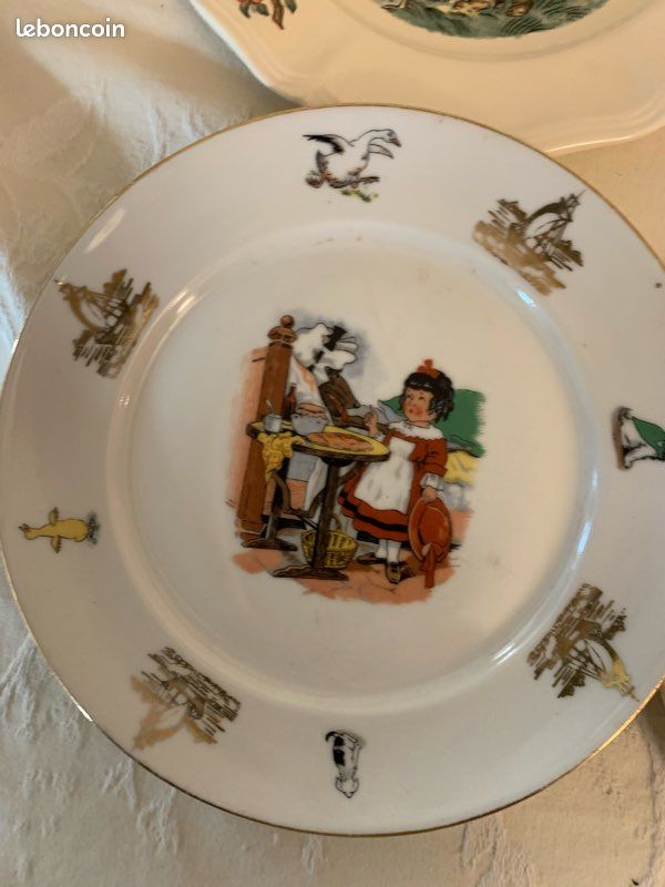 Assiettes x8 très anciennes lot (image 5)
