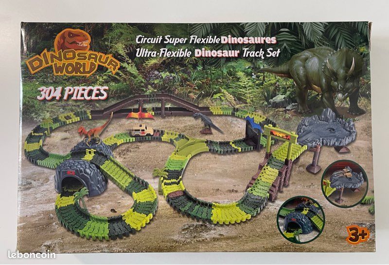 Circuit Super Flexible Dinosaures - 304 pièces - Très bon état - Boîte d’origine - 30 (image 1)