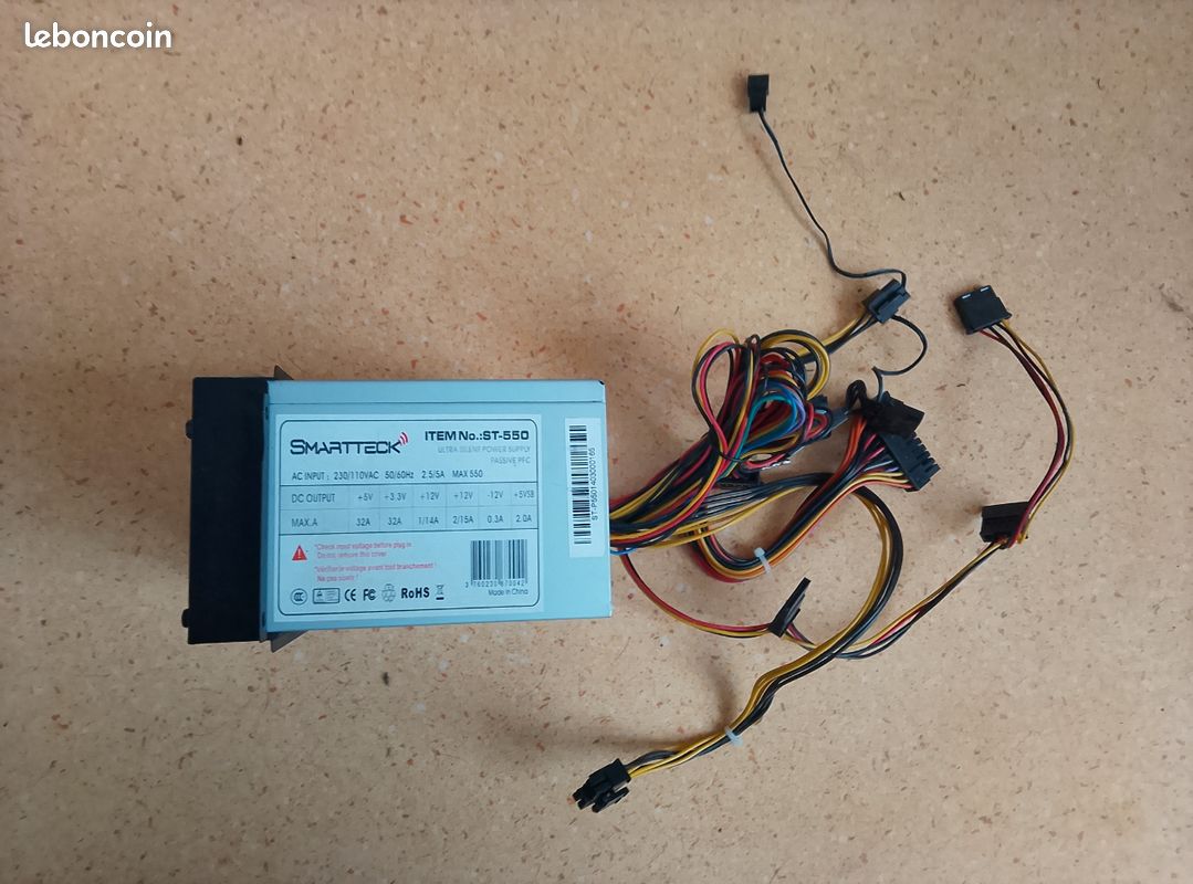 Alimentation Smartteck (ST-550) pour ordinateur fixe (image 2)