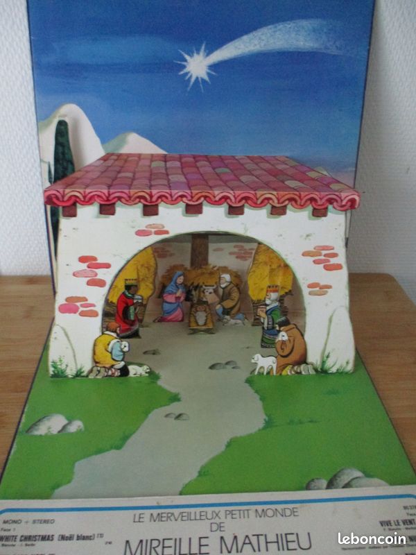 Disque vinyle Mireille Mathieu avec crèche Pop'up (PAZ) (image 2)