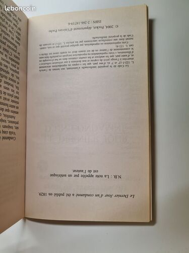 [Livre] Le Dernier Jour D Un Condamne - Bon état (image 3)